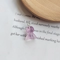 Pendentif fantôme en résine lavande translucide avec visage souriant pour bijoux DIY - Violet