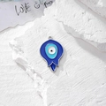 Ciondolo a goccia malocchio blu in lega per gioielli fai da te e collane - Gemma a Goccia Argento (I Argento)