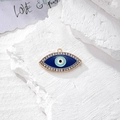 Ciondolo occhio greco dorato con smalto blu e strass brillanti per gioielli fai-da-te - Strass Occhio (N)
