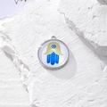 Ciondolo Mano di Fatima e Occhio del Male argentato per creazione gioielli fai da te - Stile Mano di Hamsa (M)