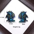 Fliegender Drache Acryl-Anhänger mit bunten Schuppen für DIY-Schmuck und Ohrringe - Bunter Drache