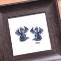 Acrylic Christmas dragon charms with purple blue gradient and detailed wing textures - Blue Dragon Style