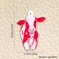 Detailed dimension guide for acrylic cow charms showing height 4.2cm and width 3.1cm - Cow