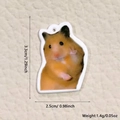 Acrylic hamster pendant charm for DIY jewelry with size and weight measurements - Hamster