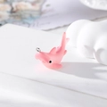 Cute pink resin dolphin charm with silver ring for DIY jewelry making and crafts - Pink Dolphin (H Hammerhead Shark)
