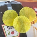 Breloques chips de pommes de terre rondes jaunes pour boucles d'oreilles DIY - Chips de Pommes de Terre Plates