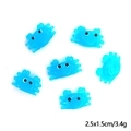 Blue crab shaped glass beads for DIY jewelry making measuring 2.5x1.5cm in size - Transparent Light Blue Crab