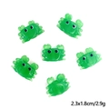 Green glass crab beads for jewelry making measuring 2.3x1.8cm in a 6 piece pack - Green Crab