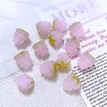 Detailansicht matter lila Harz-Traubenanhänger für DIY-Schmuck und Bastelarbeiten - C13 / Rosa Himbeere