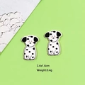 Cute spotted dog DIY pendant accessory for earrings and necklaces, size 2.4x1.6cm - Dalmatian (W32)