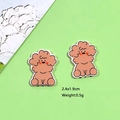 Brown cartoon poodle charms 2.4x1.9cm for DIY earrings and necklace jewelry - Teddy Dog (W32)