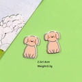 Orange cartoon dog charms for DIY earrings with size 2.3x1.6cm and black outlines - Orange Dog (W32)