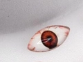 Cabochon occhio marrone realistico in resina con venature per gioielli fai da te - Occhio Appuntito Marrone