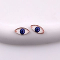 Cabochon occhio del male in resina blu realistica con venature rosse per gioielli fai da te - Occhio Appuntito Viola