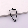 DIY black alloy geometric hollow house-shaped pendant frame for resin crafts - Black Pentagon Style