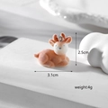 Detailansicht eines 3,1 cm beflockten Hirsch-Anhängers mit Maßen und Gewichtsinformationen - Rentier-Stil