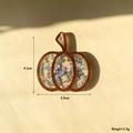 Acrylic pumpkin pendant with star sequins for Halloween DIY jewelry making crafts - Silver Star Pumpkin
