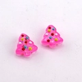 Perla rosa a forma di albero di Natale con pois colorati per la creazione di gioielli - Rosa Rossa