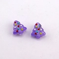 Perline a forma di albero di Natale viola con pois colorati per gioielli fai-da-te - Viola Chiaro