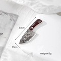 Punk style damascus pattern mini cleaver alloy pendant for DIY jewelry making - Cleaver Style