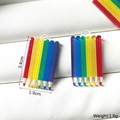 Colorful acrylic pencil pendants for DIY jewelry making with dimensions and weight info - Multicolor Pencil (C340)