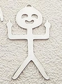 Silver alloy stickman pendant with middle finger gesture for DIY jewelry making - Silver Middle Finger Stick Figure (Silver 1)