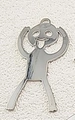 Funny silver alloy stickman pendant with playful tongue-out face for DIY jewelry making - Playful Tongue Out Silver Figure (Silver 6)