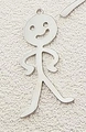 Funny silver matchstick man alloy pendant with smiley face for DIY jewelry making - Arms Akimbo Smiling Silver Stick Figure (Silver 8)