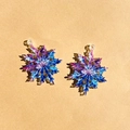 Blue-purple gradient snowflake charms for DIY jewelry making and earring pendants - Large Snowflake