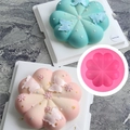 Molde de silicona para tarta con pétalos rosas y postre con textura de terciopelo - Estilo Mousse de Pétalos