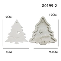 Moule en silicone sapin de Noël DIY pour cire parfumée et plâtre avec étoile et texte Merry - Sapin de Noël avec Étoile (G0199-2)