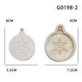 DIY silicone molds set for snowflake pendants in large and small sizes for crafts - Snowflake Tag (G0198-2)