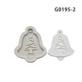 Christmas bell silicone mold with tree relief for DIY keychain and ornament making - Bell Christmas Tree (G0195-2)