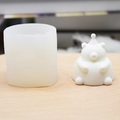 Kit de molde de silicona para jabón y resina con lindo osito con sombrero puntiagudo - Oso Gordito
