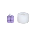 DIY Silikon Bubble Cube Kerzenform Set mit hellviolettem Aromatherapie Wachsmuster - Zauberwürfel Stil