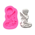Prayer angel silicone mold and white resin finish for DIY handmade soap making - Praying Baby (50g)