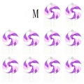 Medium size purple and white spiral resin lollipop charms for DIY jewelry making - Purple and White Spiral Style (F402-2)