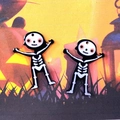 Halloween Skelett Anhänger aus Acryl für DIY Ohrringe und Schlüsselanhänger Zubehör - Skelettfigur