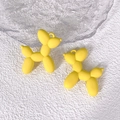 Ciondoli a forma di cane palloncino giallo opaco per gioielli fai-da-te e portachiavi - Giallo Opaco