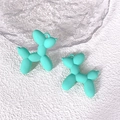 Ciondoli a forma di cane palloncino verde menta opaco per gioielli DIY e portachiavi - Blu Lago Opaco