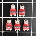 DIY Kerst hars witte beer hangers met rode truien en sjaals voor sleutelhangers sets - Beer In Trui