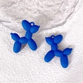 Ciondolo a forma di cane palloncino blu scuro opaco con finitura satinata per gioielli - Blu Scuro Opaco