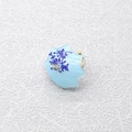 Mini ciondolo a ombrello blu con motivo floreale e anello dorato per gioielli fai-da-te - Ombrello Floreale Blu Scuro