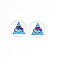 Cabochon rotondo in vetro con occhio blu per creazione gioielli fai-da-te e decorazioni - Stile Triangolo Occhio della Provvidenza (24)