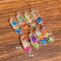 Colorful smile capsule pendants made of transparent resin for DIY jewelry making - Smiley Multicolor