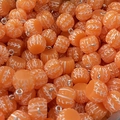Mini 3D orange resin fruit charms with metal hooks for DIY jewelry making and crafts - Orange Shape / Peeled Orange