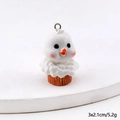 Süßer weißer Küken-Anhänger für DIY-Schmuck, Größe 3x2,1 cm und Gewicht 5,2 g für Ketten - Badeente
