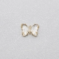 Pendentif papillon en cristal coloré et plaqué or avec zircons pour la création de bijoux - Papillon Transparent