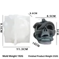 Molde de silicona Halloween de serpiente y calavera con dimensiones y peso detallados - Estilo Calavera Envuelta por Serpiente (GL079-1)