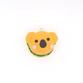 Cute koala burger resin pendant with metal ring for DIY keychains and accessories - Koala Burger